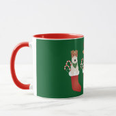 Welsh Wire Fox Terrier Dogs Kerstmis Mok (Links)