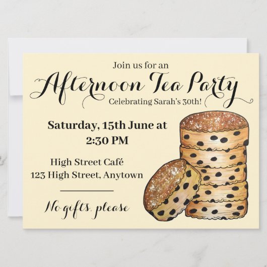 Welshcakes Welsche Cakes Afternoon Tea Brits Eten Kaart (Voorkant)