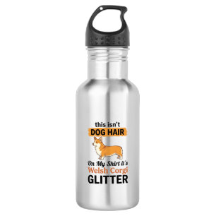 Welshe Corgi Glitter Grappige Hond Liefhebber T-Sh Waterfles