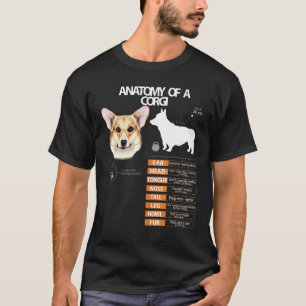 Welshe Corgi Hond Anatomie Moeder Oma Mannen Vrouw T-shirt