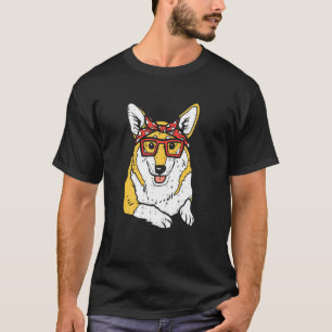 Welshe Corgi Stippen Bandana Huisdier Hond Meisjes T-shirt