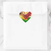 Welshe draak hart sticker (Tas)
