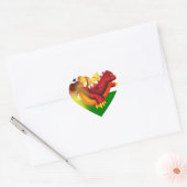 Welshe draak hart sticker (Envelop)