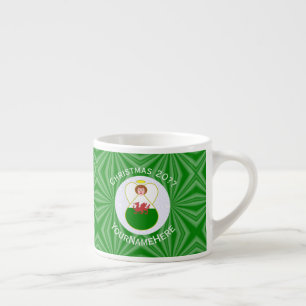 Welshe Engel Kerstmis Vlag Espresso Kop