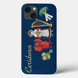 Welshe kostuum, emblemen Blauwe iPhone 6 Xtreme Ho 13 Hoesje