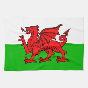 Welshe Rode Draak Wales Vlag Theedoek