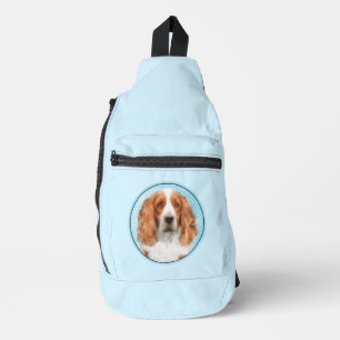 Welshe Springer Spaniel Schilderij Originele Honde Sling Bag
