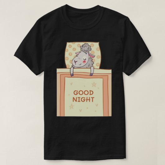 Welterusten baby schaap t-shirt (Design voorkant)