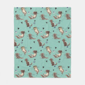 Welterusten mijn schattige otter. fleece deken (Voorkant)