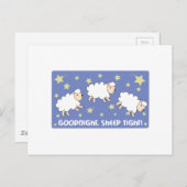 Welterusten. Schaap Tight! Briefkaart (Voorkant / Achterkant)