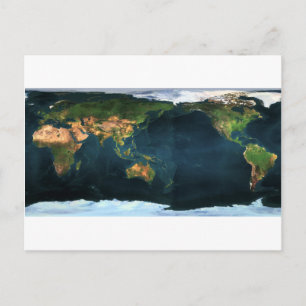 Weltkarte wereldkaart briefkaart