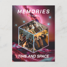 Weltraum 3D Foto Würfel Bilder Kollage Briefkaart