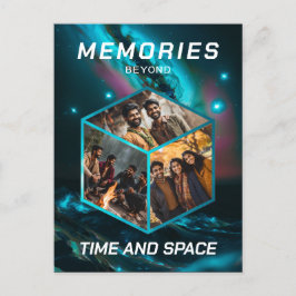 Weltraum 3D Foto Würfel Bilder Kollage Briefkaart