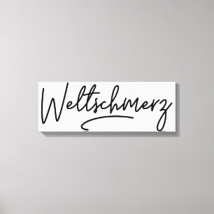 Weltschmerz, German Word, World Weariness, Duits Canvas Afdruk