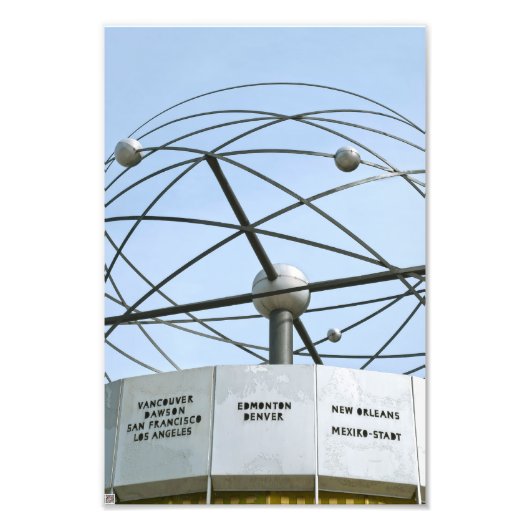 Weltzeituhr Foto Afdruk (Voorkant)