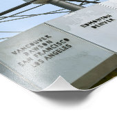 Weltzeituhr Foto Afdruk (Hoek)