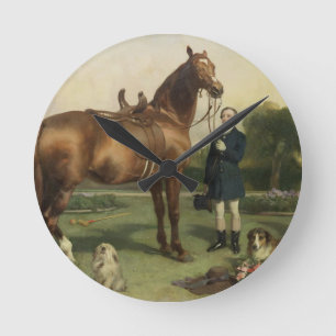 Welvaart (olie op doek) ronde klok