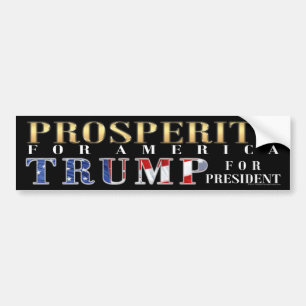 Welvaart van de Amerikaanse Bumpersticker Donald T