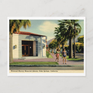 Welwood Library, Palm Springs, California Vintage Briefkaart