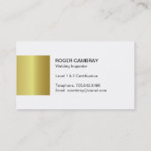 Welzijnsinspecteur Visitekaartje (Achterkant)