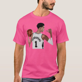  Wembanyama oude krant 90s T-shirt