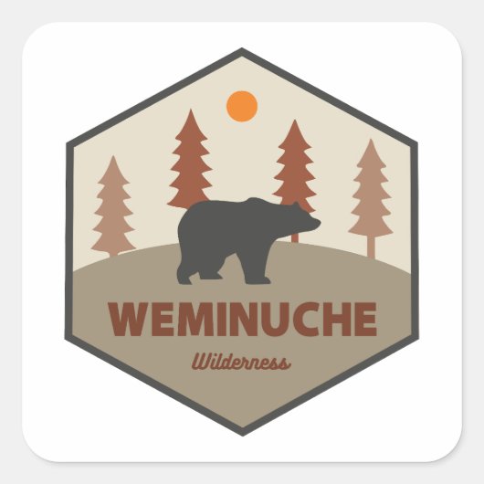 Weminuche Wilderness Colorado Beer Vierkante Sticker (Voorkant)