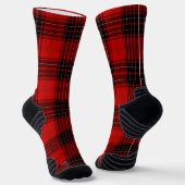 Wemyss tartan red black plaid sokken (Gebogen)