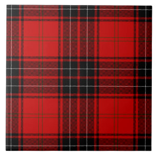 Wemyss tartan red black plaid tegeltje