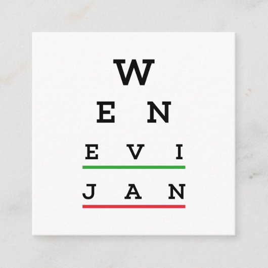 WEN EVIJAN INFORMATIEKAARTJE (Voorkant)