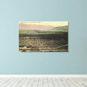 Wenatchee, Uitzicht van een boomgaard uit Washingt Canvas Afdruk (Insitu (Houten vloer))