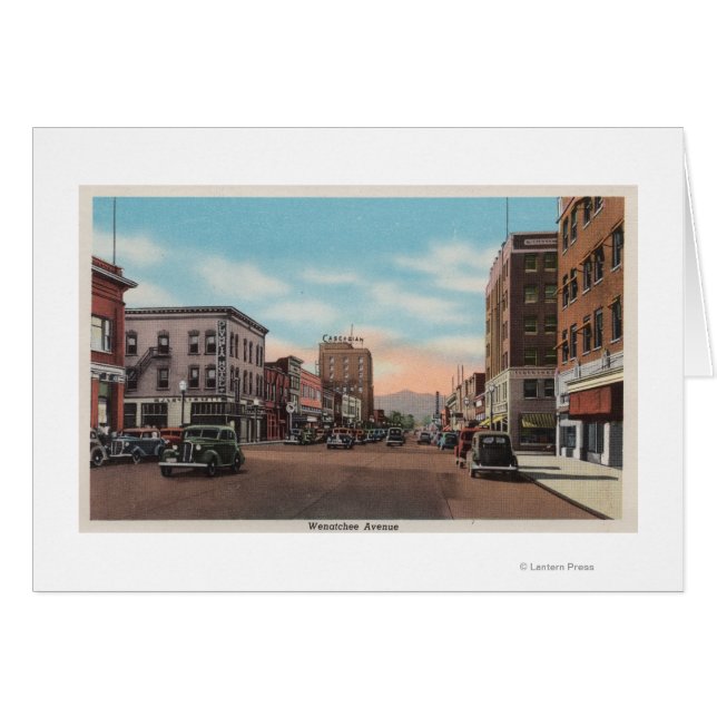 Wenatchee, Uitzicht van Wenatchee Ave. (Voorkant Horizontaal)