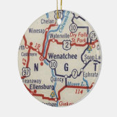 Wenatchee WA kaart Keramisch Ornament (Links)