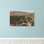 Wenatchee, WABird's Eye of Ranch in de Valley Canvas Afdruk (Insitu (Houten vloer))