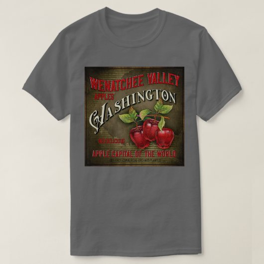 Wenatchee Washington Apple Orchard  Label S T-shirt (Design voorkant)