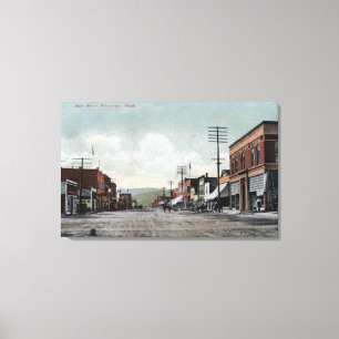 Wenatchee, WashingtonView of Main Street Canvas Afdruk