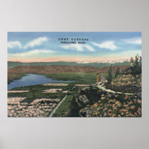 Wenatchee, WashingtonView van Ohme tuinen # 1 Poster