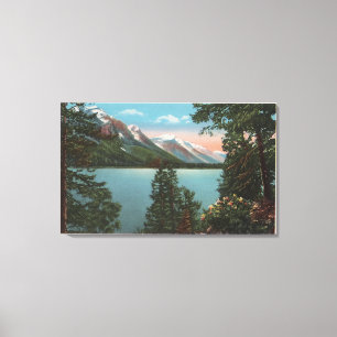 Wenatchee, WAView of Lake Wenatchee Canvas Afdruk