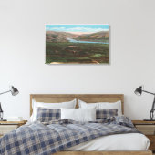Wenatchee, WAView of Valley & Columbia River Canvas Afdruk (Insitu (Slaapkamer))
