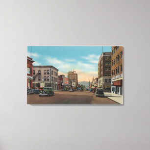 Wenatchee, WAView of Wenatchee Ave. Canvas Afdruk