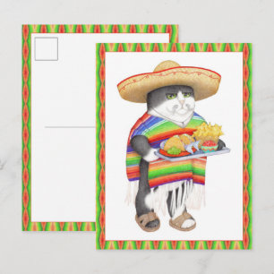 WENDELITO CAT Ansichtkaart Feestdagenkaart
