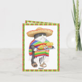 WENDELITO CAT espagnol Carte pour notes d'annivers (Dos)