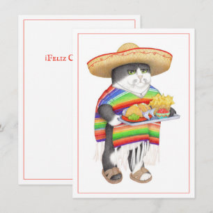 WENDELITO CAT Spaanse verjaardag vlak kaart