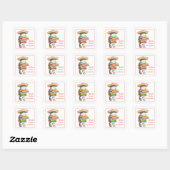 WENDELITO Cinco de Mayo Small Square Stickers (Vel)
