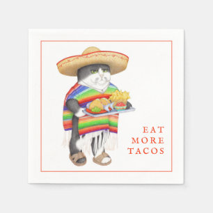 WENDELITO Eet Meer Tacos Standaard Cocktailserviet Servet