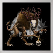 Wendigo Cryptid Creature Poster (Voorkant)