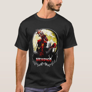 Wendigo Nieuw Monster Skinwalker Cryptid Evil Horr T-shirt