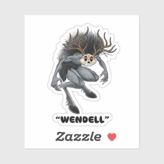 Wendigo "Wendell" Cryptid autocollant (Feuille)