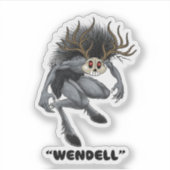 Wendigo "Wendell" Cryptid autocollant (Devant)