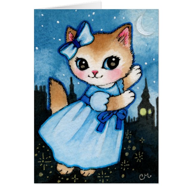 Wendy Cat Flying - Cute Peter Pan Kat (Voorkant)