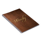 WENDY Faux Cuir Brown Texture Arty Carnet (Côté Droit)